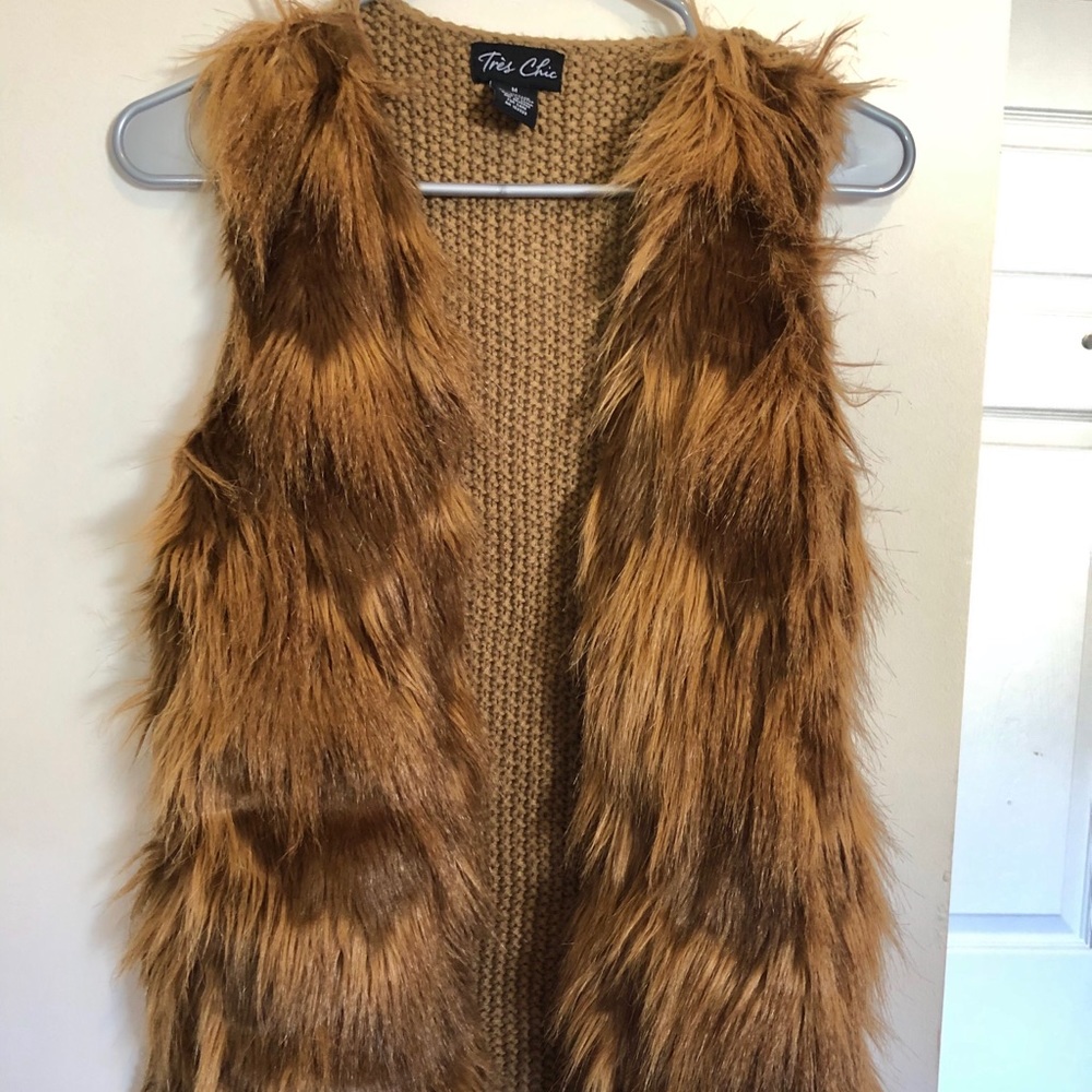Faux fur vest